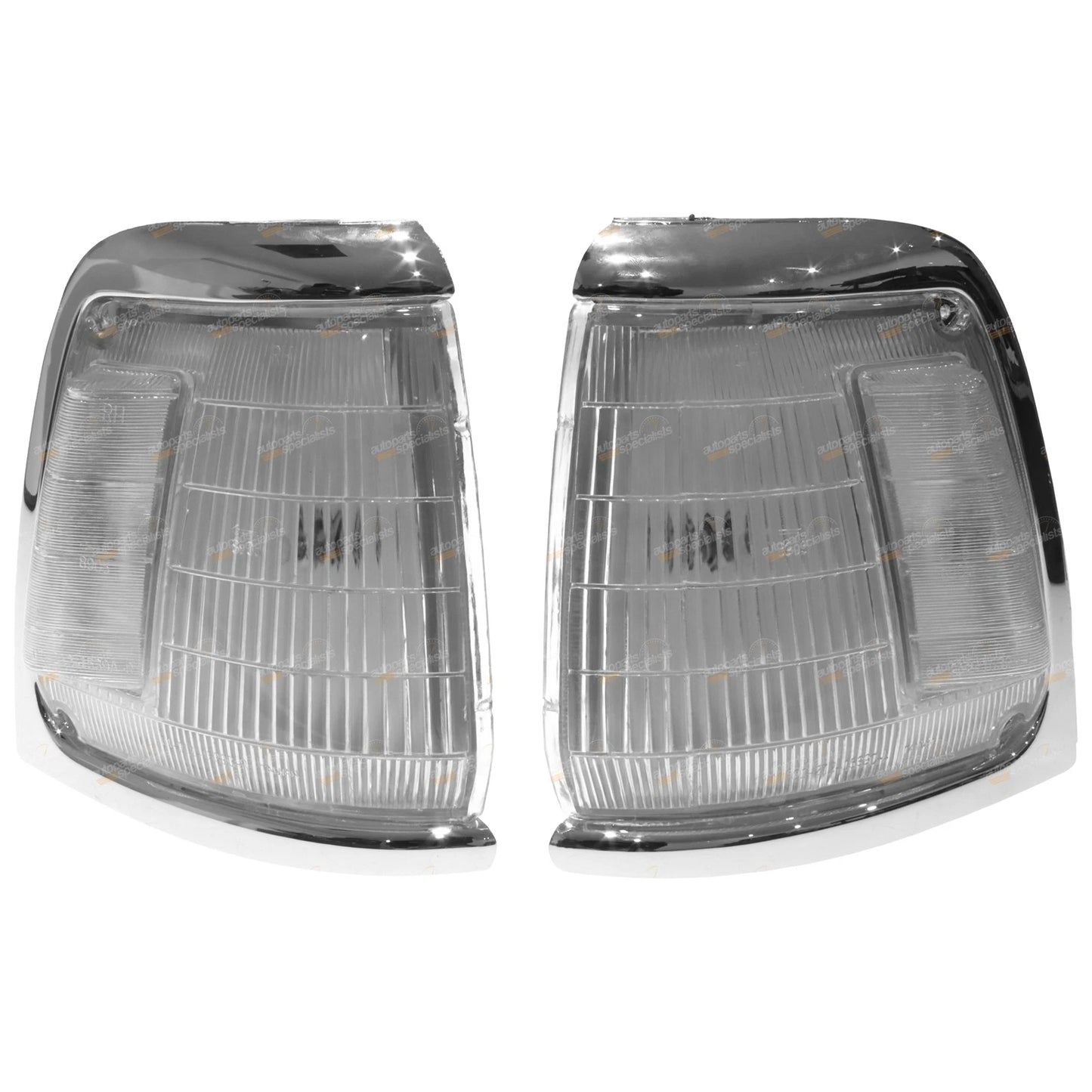 Set of 2 Chrome Corner Lights for Toyota Hilux (1991–1997)