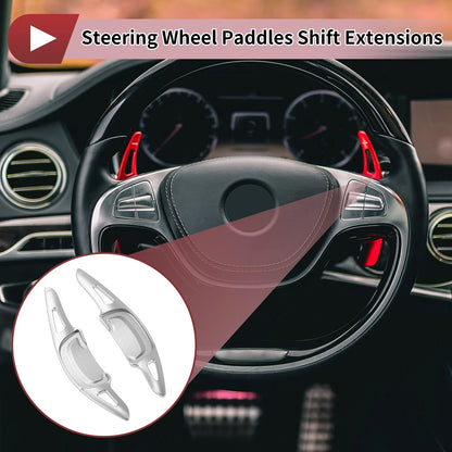 Set of 2 Silver Tone Aluminum Alloy Steering Wheel Paddles for Mazda Axela (2020–2021)