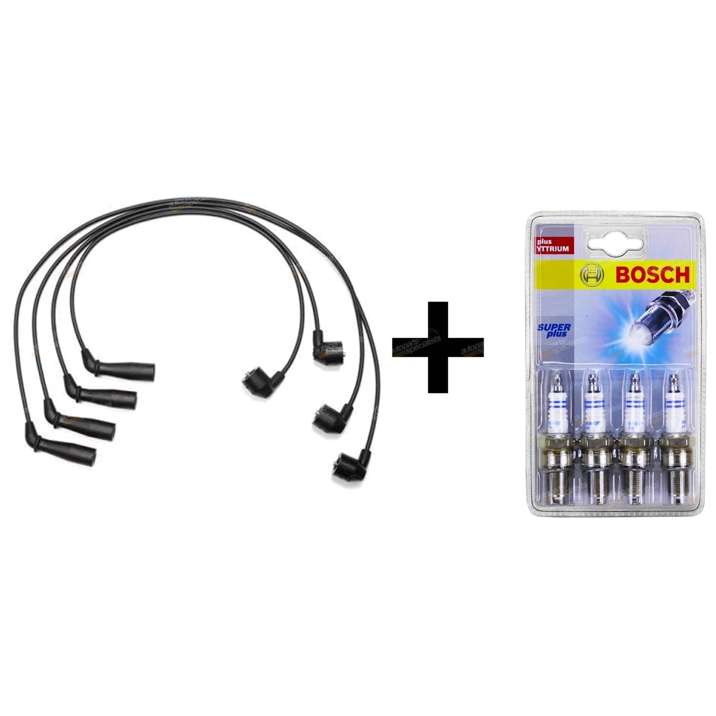 Ignition Spark Plugs + Leads Hiace RZH103 RZH113 2.4L 2RZE 4cl (1998–2004)