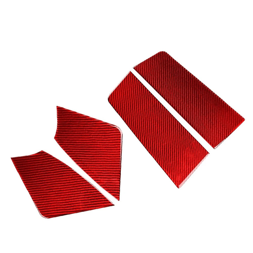 Carbon Fiber Red Door Panel Cover Trim for Subaru WRX STI (2015–2021)