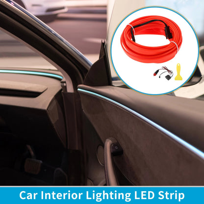 LED Strip Neon Wire Lighting for Universal Cars (12V) - Red