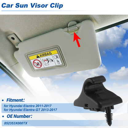 Sun Visor Clip for Hyundai Elantra (2011–2017) 852353X000TX Black