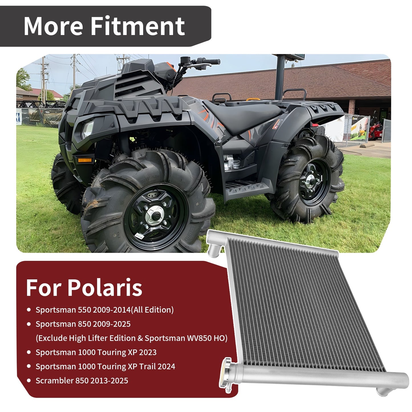 Radiator Assembly for Polaris Sportsman 850, Scrambler 850 (2009–2025)
