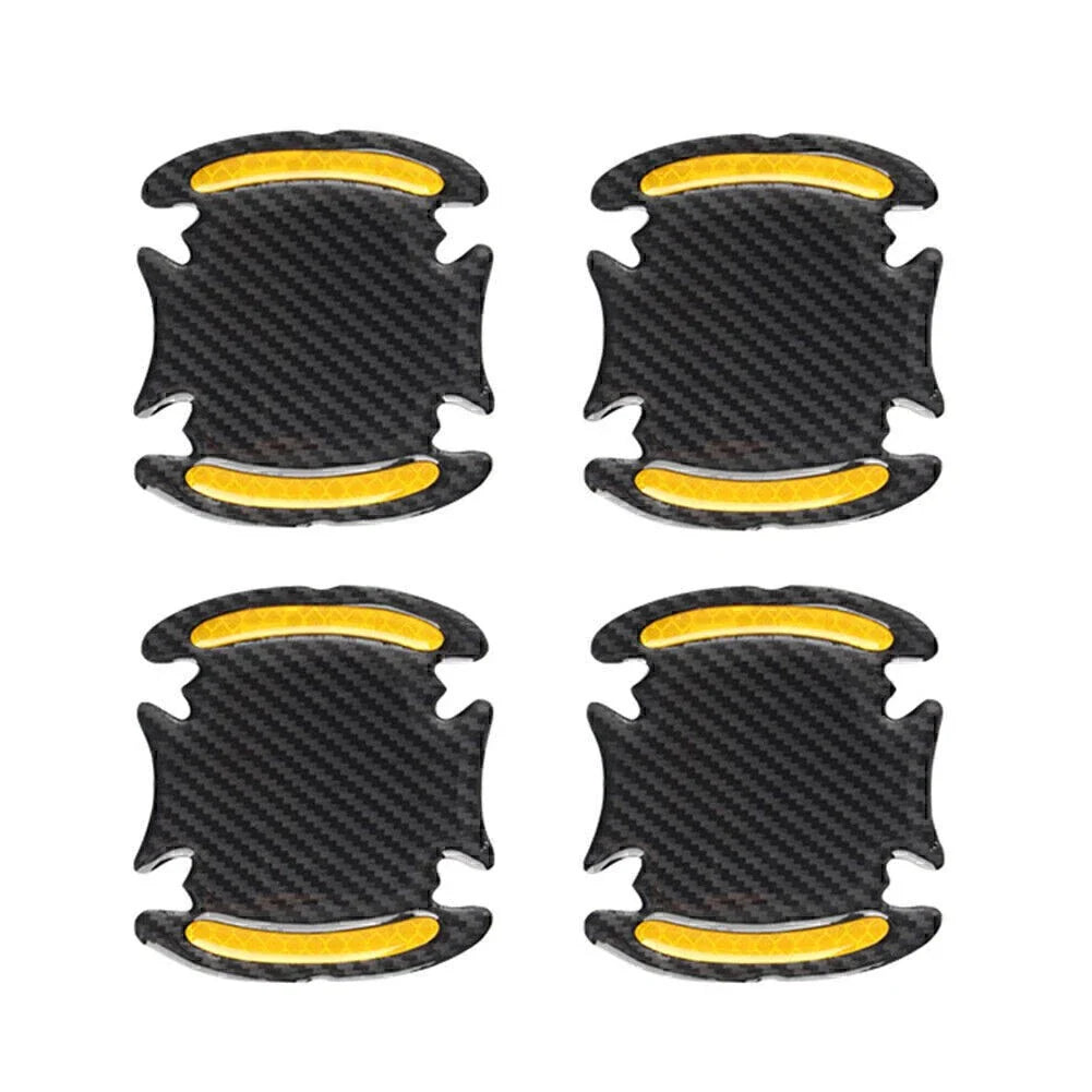 Carbon Fiber Gold Door Handle Reflective Sticker Scratch Cover Protection
