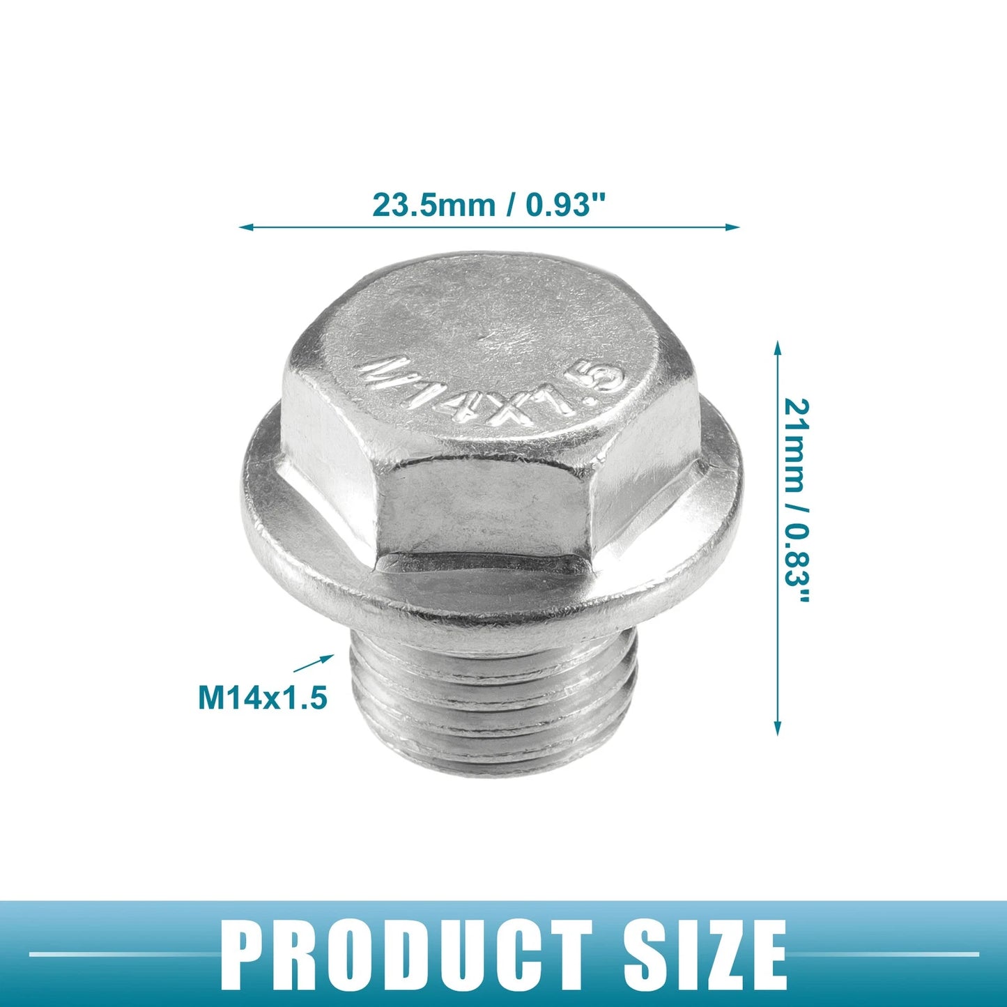 Set of 10 Universal Car Oil Drain Plug with Gasket M14x1.5