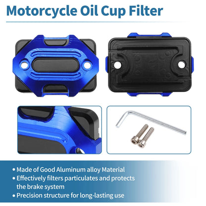 Set of 1 Motorcycle Oil Cup Filter Aluminum Alloy Blue