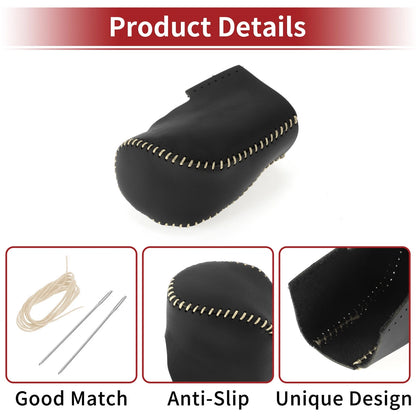 1 Pc Gear Shift Knob Cover for Honda HR-V (2023–2024) Black Beige Faux Leather