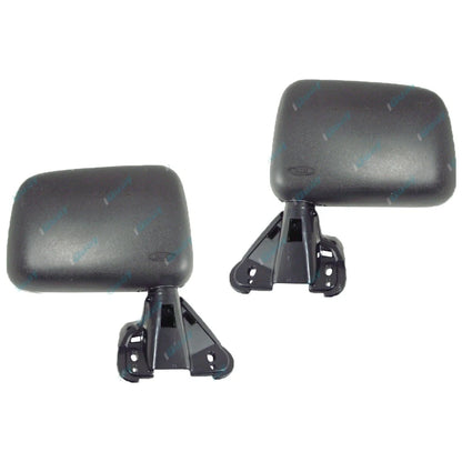LH+RH Black Manual Door Mirrors Pair for Toyota Hilux 1983-2004 Left Right L+R