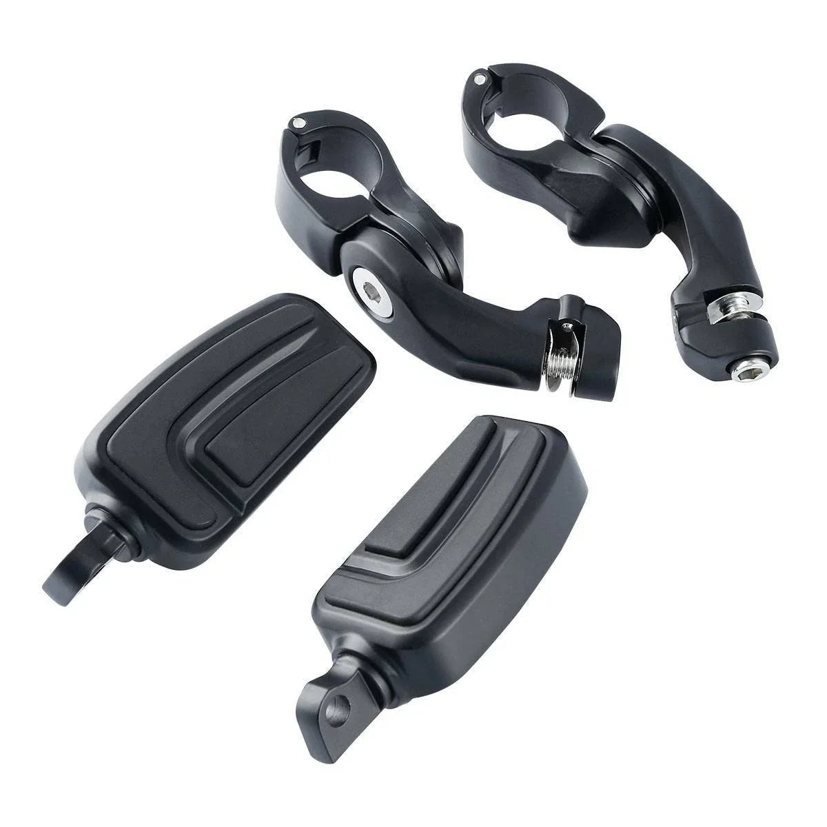 Matte Black 1 1/4'' 32mm Short Highway Bar Pegs Footpeg Pedal