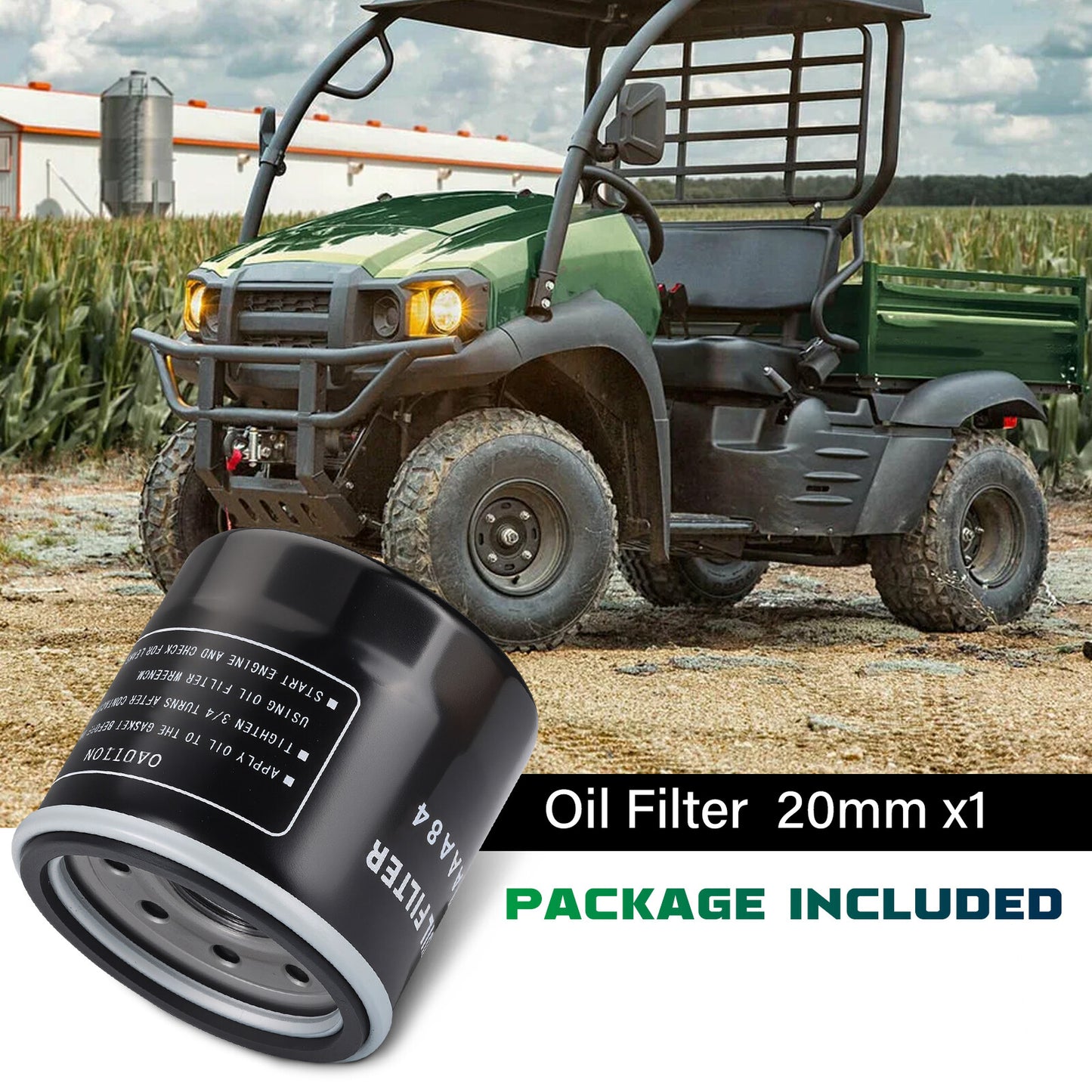 Oil Filter for Kawasaki KAF300 KAF400 KAF620 KAF622 KAT620 (1991–2024)