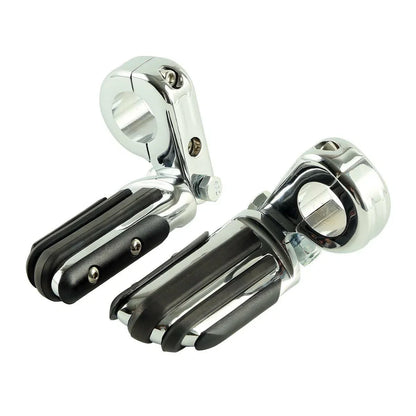 1 1/4" Chrome Highway Pilot Male Footpeg Peg Mount Clamps for Harley