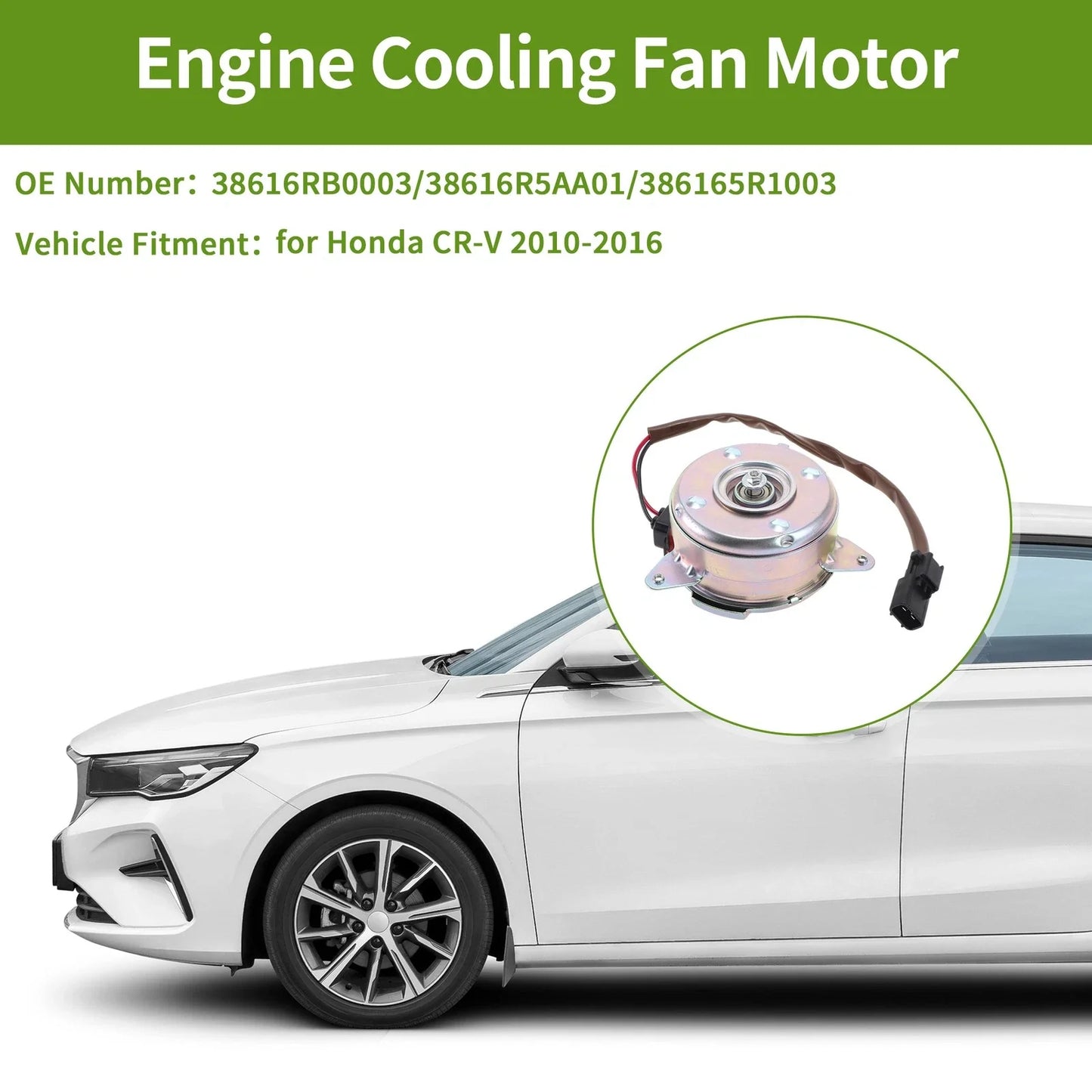 Radiator Fan Motor for Honda CR-V (2010-2016) 1 x Motor