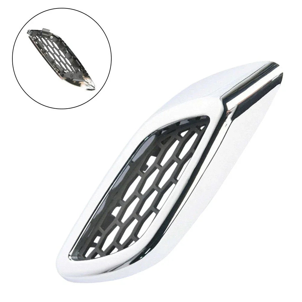 Fender Cover Car Lateral Air Vent Left Silver Chrome