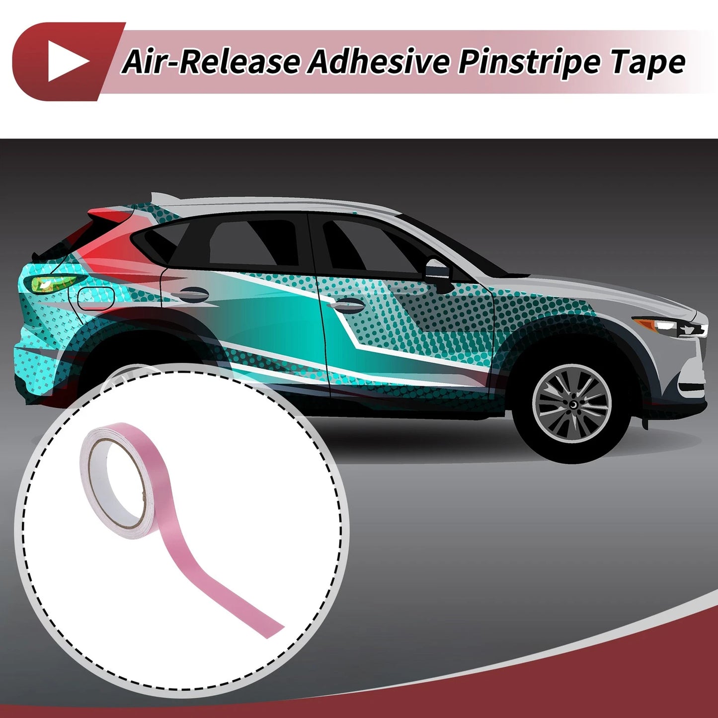 Pinstripe Tape 30mmx10m for Car Motorcycle Boat Matte Pink