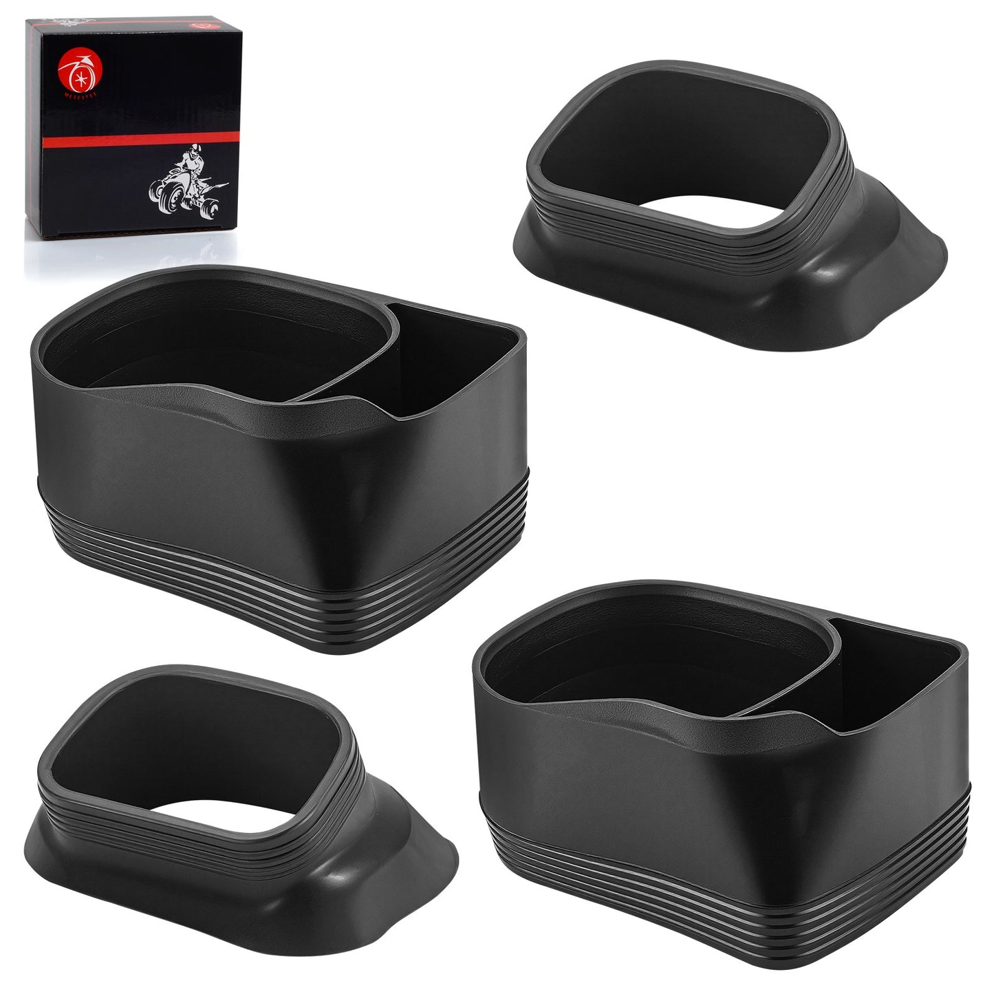 Set of 2 Rubber Intake Ducts for Suzuki GSXR 600/750 (1996–2000)