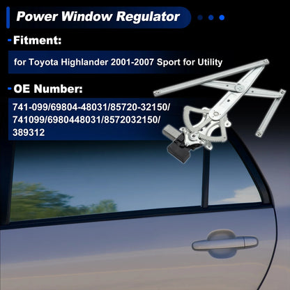 Power Window Regulator for Toyota Highlander (2001–2007) No. 741-099