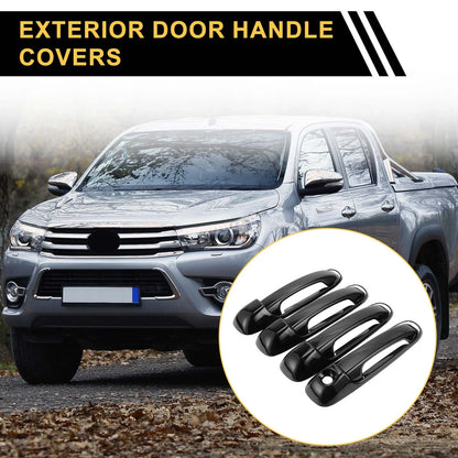 Car Door Handle Protector Set for Dodge Ram 1500 (2002-2008) Glossy Black