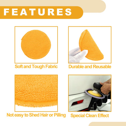 Set of 4 Polishing Buffing Pads for Auto (12.5cm)