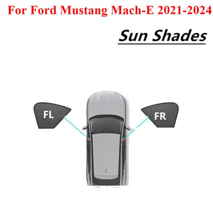 2 x Window Sun Visor Shade Privacy Sleep Shield for Mustang Mach-E (2021–2024)