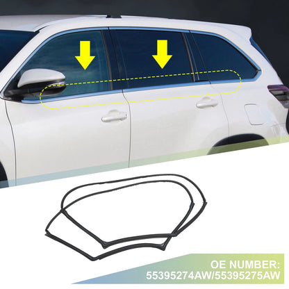 2X Window Glass Seals No.55395274AW/55395275AW for Jeep Wrangler (2007–2018)