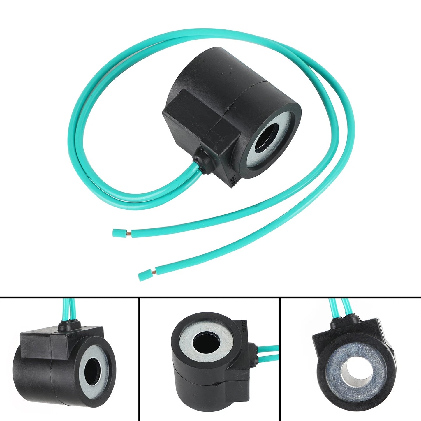 Solenoid Valve Coil 12V DC for 6352012 (18" Cables, Size 10)