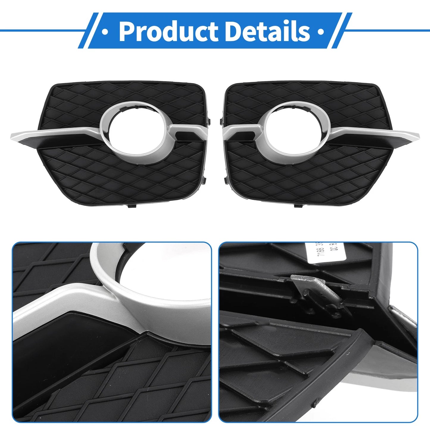 Set of 2 Fog Light Grills for BMW X6 (No. 51117188383)