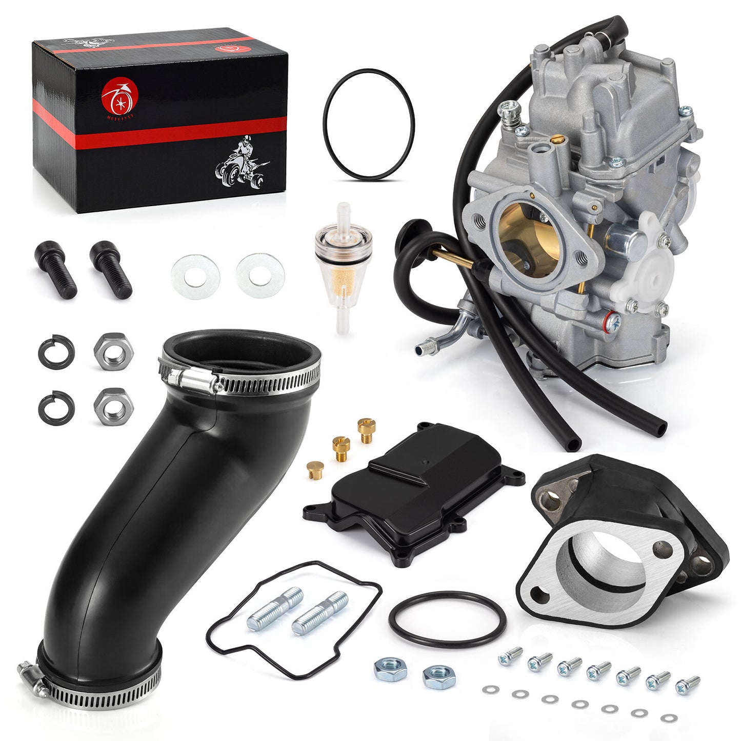 Carburetor and Intake Manifold Boot for Yamaha Warrior 350 (1987–2004)