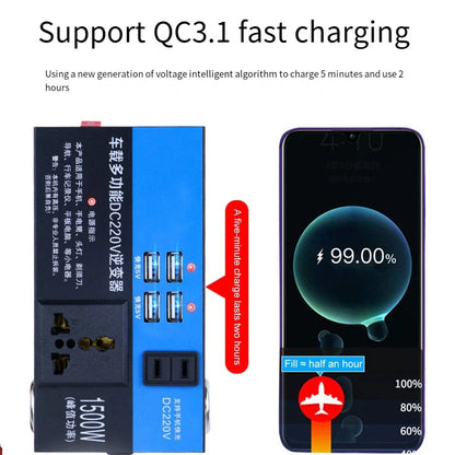 12V 24V Car Converter with Intelligent Voltage Detection LCD Display for Cars