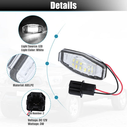 2 x LED License Plate Light Assembly for Honda Accord & Acura (2013-2017)