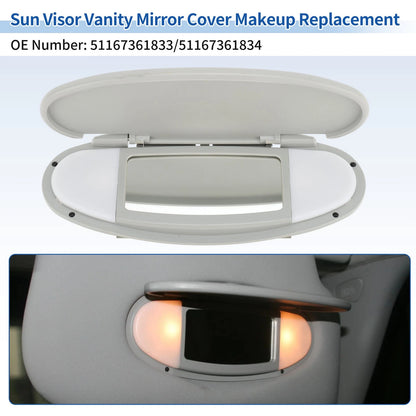 Sun Visor Vanity Mirror Cover for BMW Mini Cooper R55 R56 (2007–2013) No.51167361833 Gray
