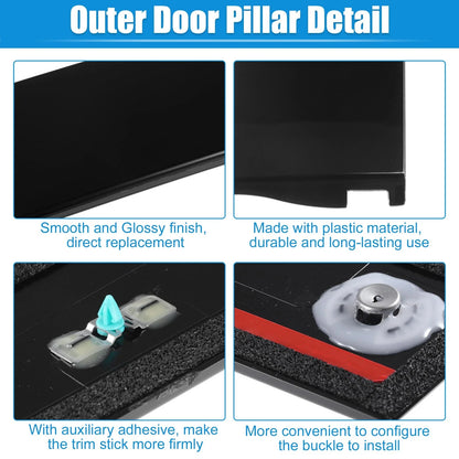 Left Door B Pillar Trim Panel for Cadillac Chevy (2010-2015)