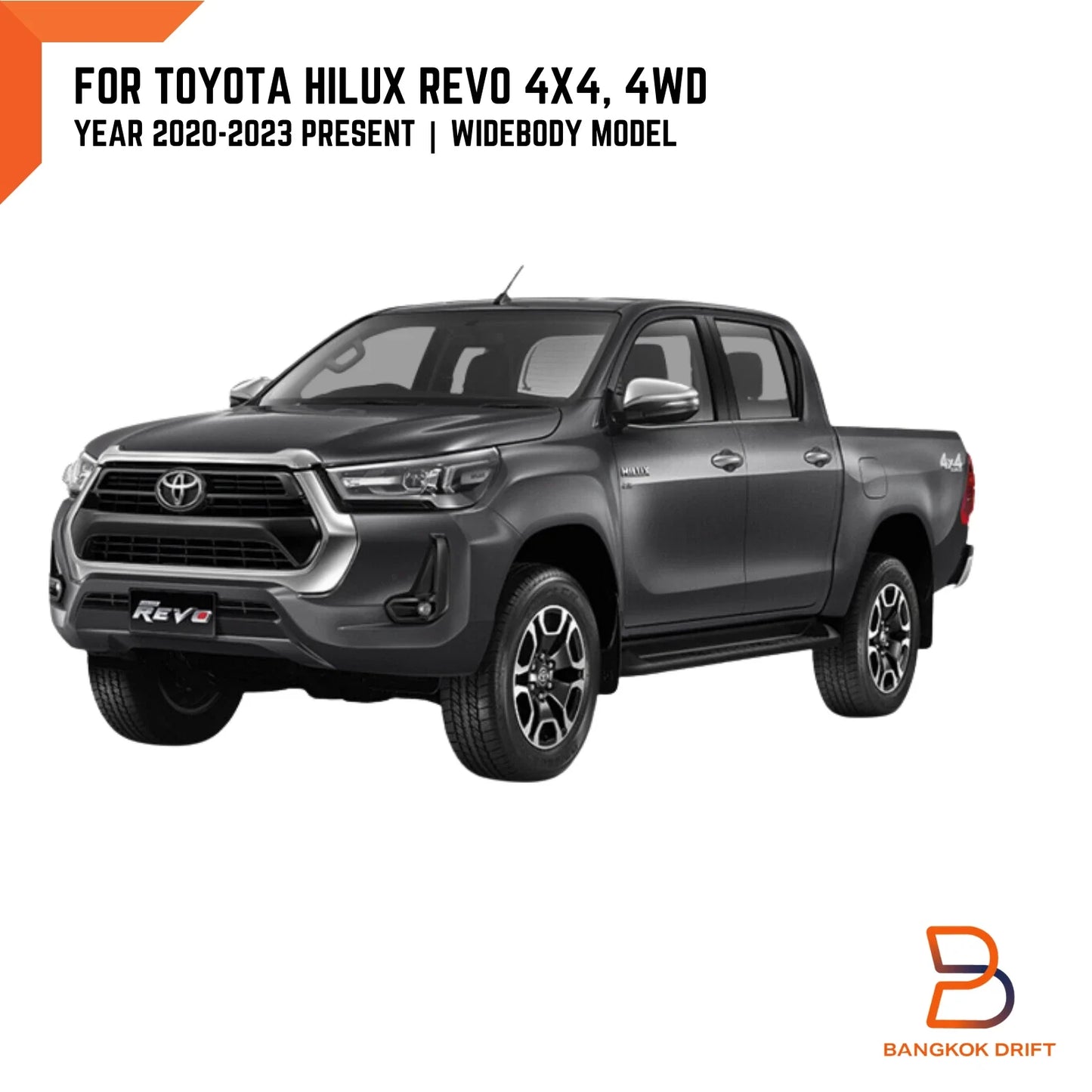 8.5" Fender Flares for Toyota Hilux SR5 Dual Cab 4x4 (2020-2023)