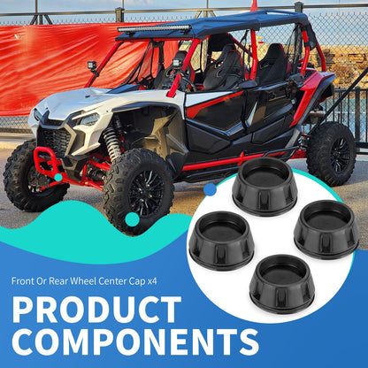 Set of 4 Wheel Center Caps for Honda Pioneer 1000 (2017–2022)