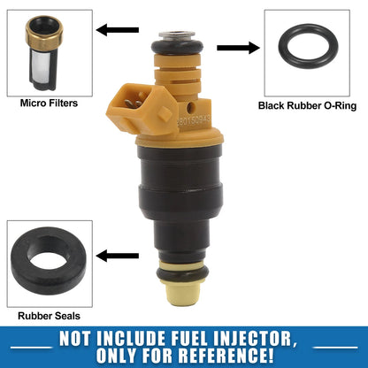 Set of 6 Fuel Injector O Rings Seals with Micro Filters for Toyota Celica (1988–1989)