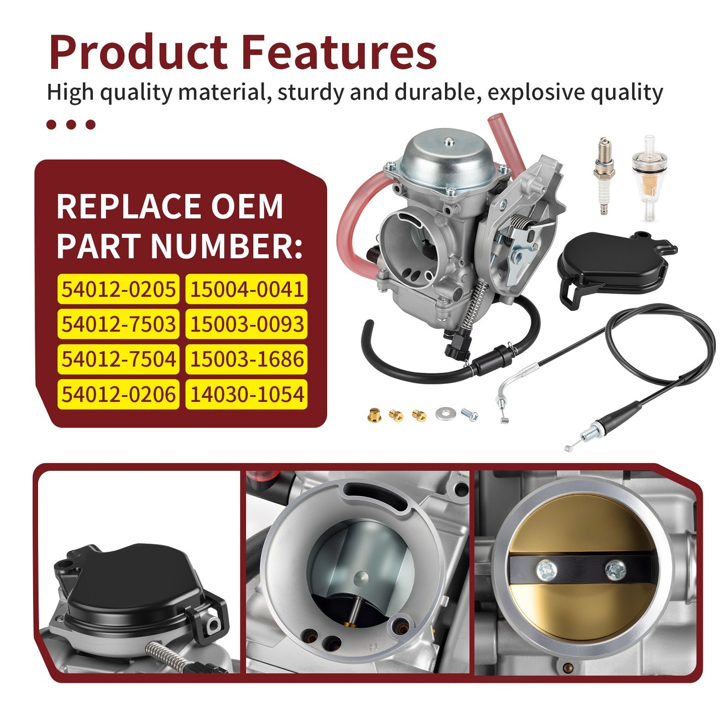 Carburetor for Kawasaki KVF360 Prairie 360 (2003–2013)