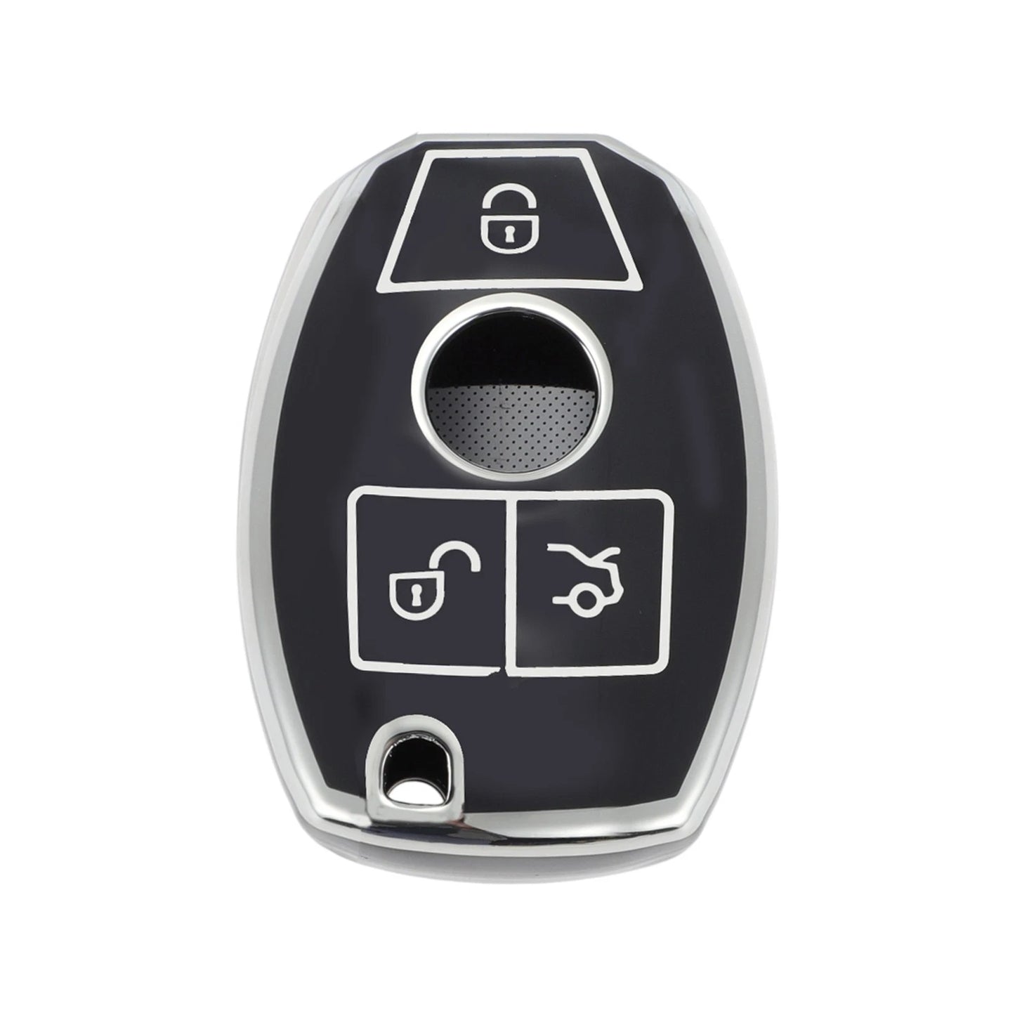 Car Key Case for Mercedes-Benz A/B/C/E/G/K/M/R/S/V/W/X Class/AMG/CL (3 Buttons)