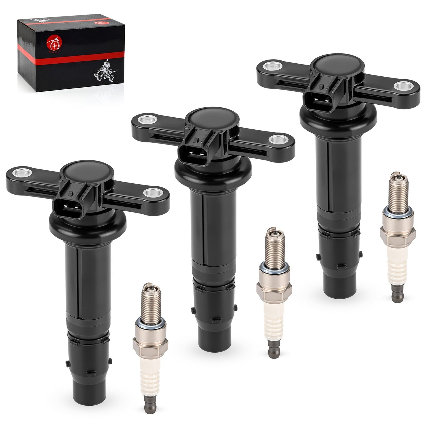 3X Ignition Coils & 3X Spark Plugs for Yamaha YXZ1000R (2016–2024)