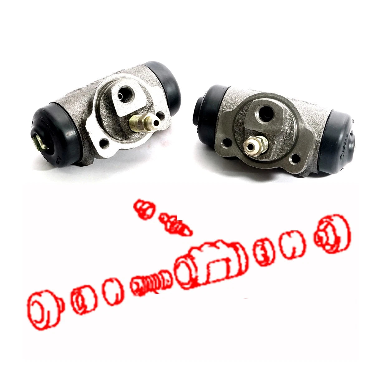 Set of 2 Rear Wheel Brake Cylinders for Toyota Kijang Innova (2015–2016)