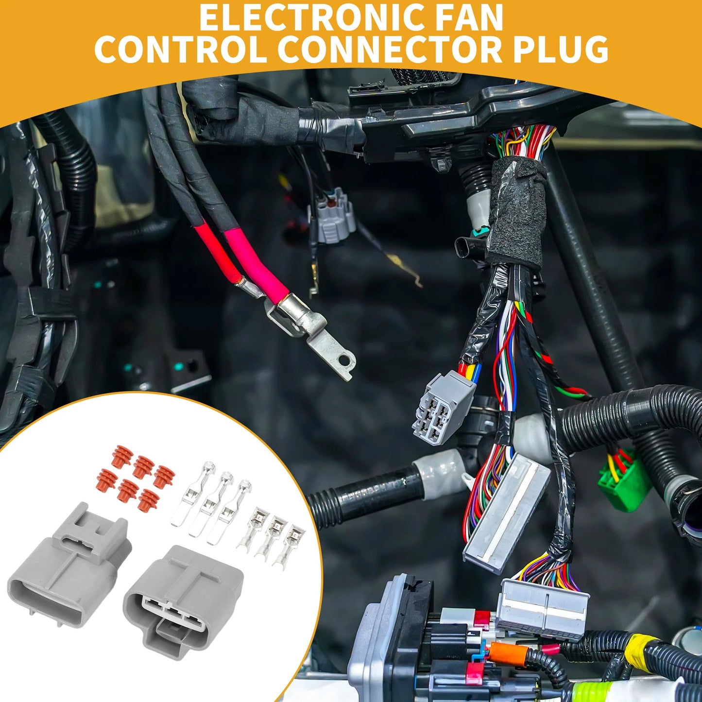 3 Pin Electronic Fan Control Connector Plug for Toyota