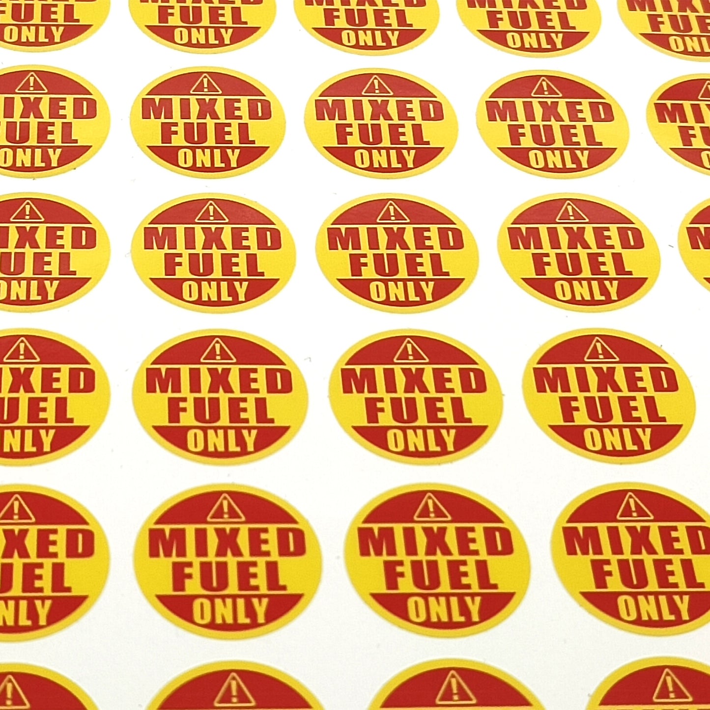 42 Pcs Fuel Only Round Stickers for Automotive Use