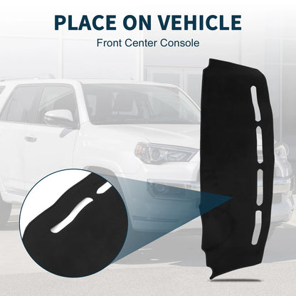 Dashboard Cover Mat for Fiat 500 (2012–2021) Black Sun Protector Pad Set