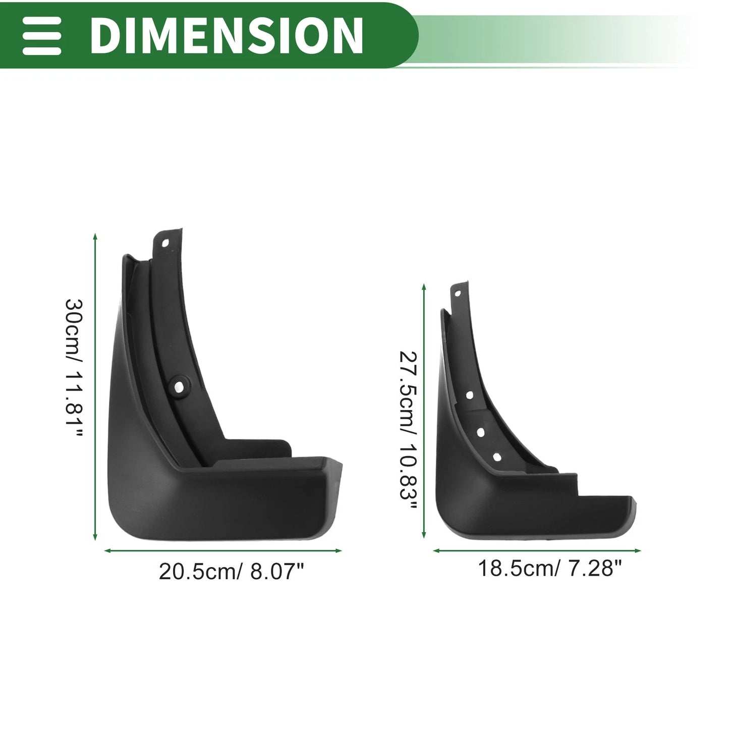 Set of 4 Mud Flaps Splash Guards for Audi A4 (Sedan) (2020–2021)