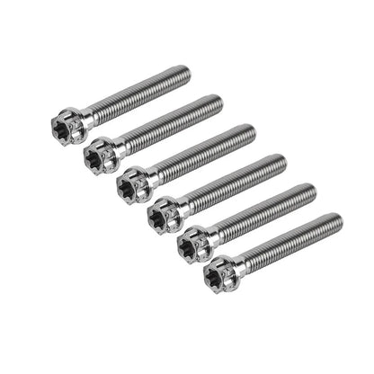 6pcs M10x60mm Titanium Torx Head Flange Screws for Motorcycle Bike