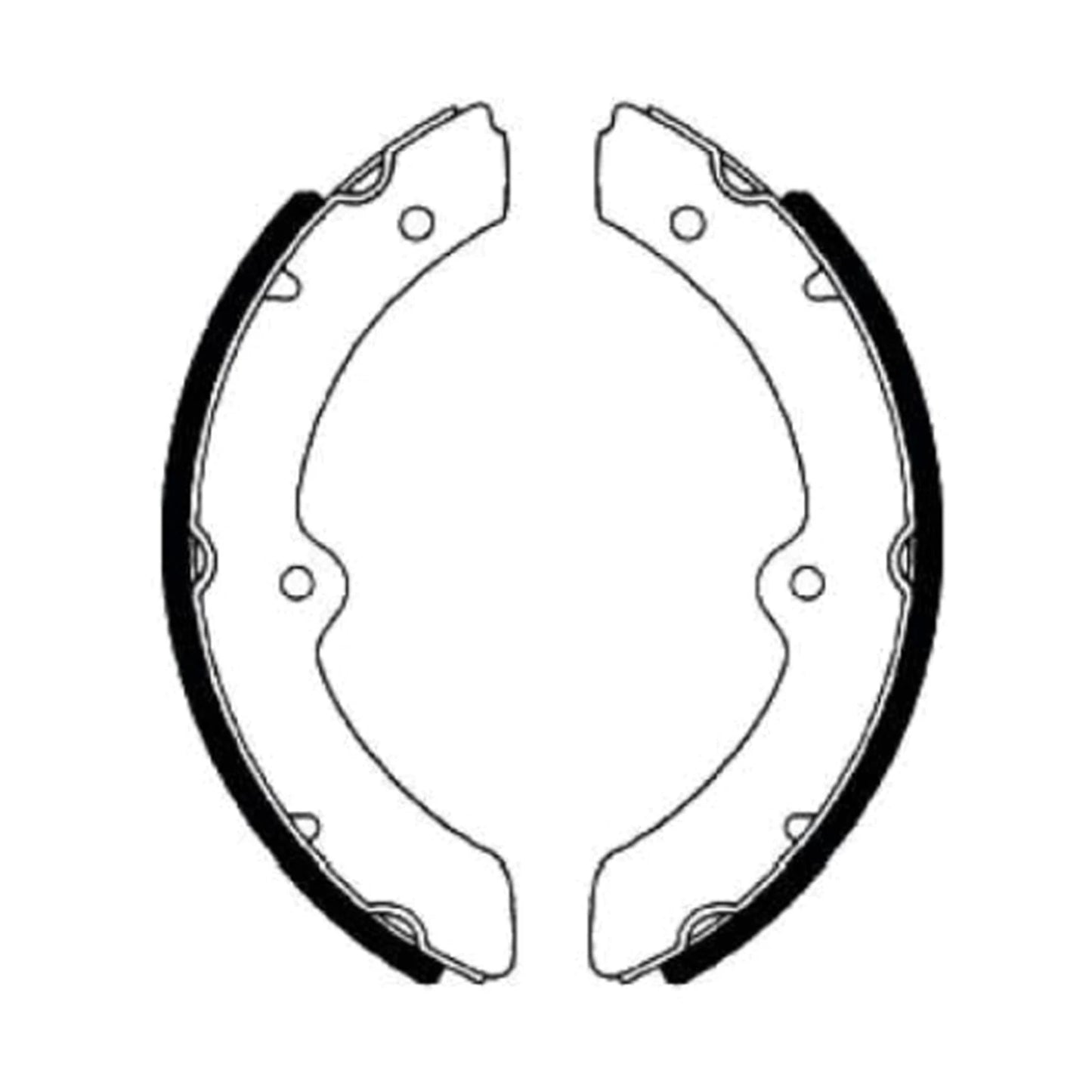 Front Brake Shoes Lining Set for Toyota Coaster Bus (1982–1993)