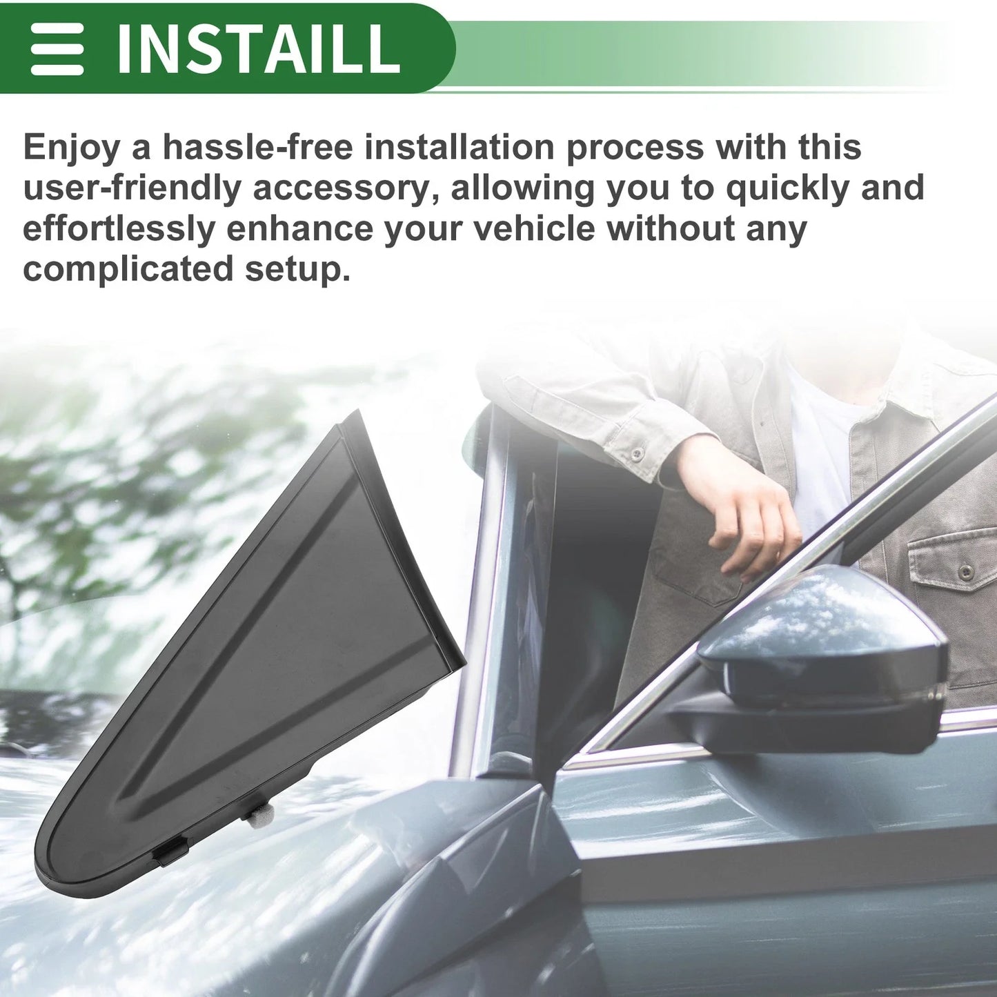 Front Left Side Door Pillar Window Trim for Honda Civic (2012-2015)