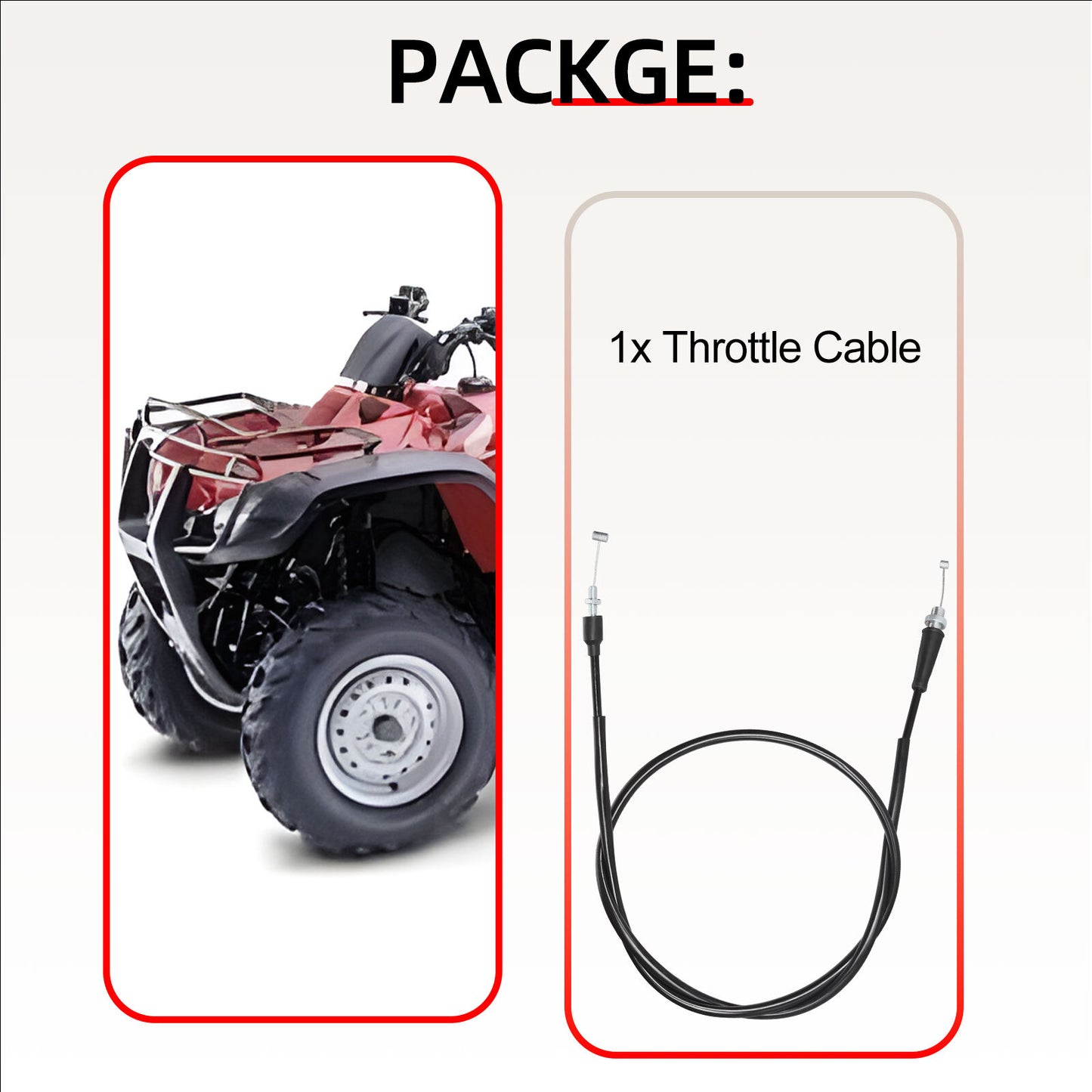 Throttle Cable for Honda Foreman 450 TRX450 (1998–2004)
