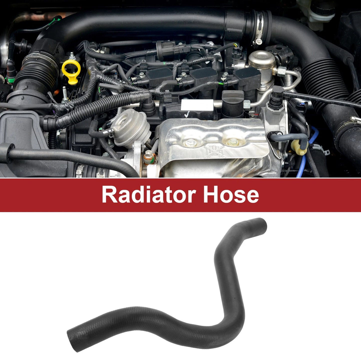 Radiator Hose for Honda Accord (2013–2017) No. 195025G0A50 Rubber Black