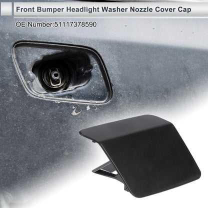 Front Right Side Bumper Headlight Washer Nozzle Cover Cap for BMW X5 Unpainted