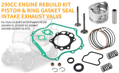 Piston & Ring Gasket Seal Rebuild Kit for Club Car DS (1992–2000)