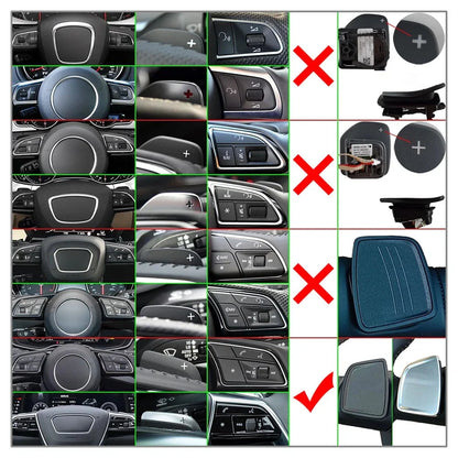 Steering Wheel Shift Paddle Extensions for Audi A3 A4 A5 A7 Q3 Q7 S4 S5 S8 (2010-2023)